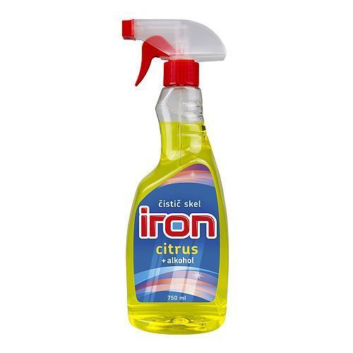 Čistič okna IRON Citrus 750 ml, alkohol, čistič skla, rozprašovač