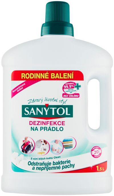 Dezinfekcia Sanytol, na bielizeň, vôňa bielych kvetov, 1500 ml