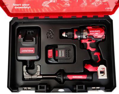 Set Worcraft XCUBE004 ShareSYS Toolbox, bezuhlíkový skrutkovač CHD-S20LiBH, 1x 4.0 Ah akumulátor