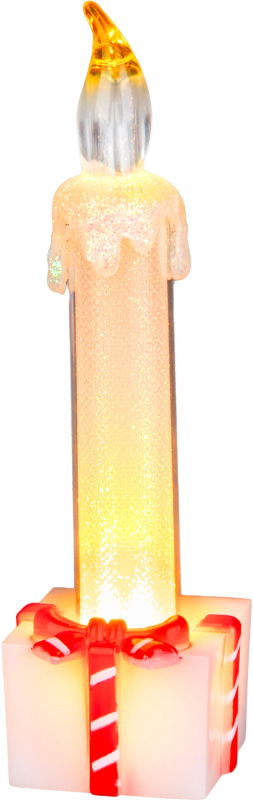 Sviečka MagicHome Vianoce, 1xLED teplá biela, 3xLR44, 4,8x4,8x16 cm