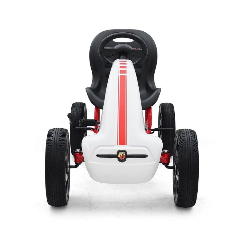Detská šliapacia motokára Go-kart Milly Mally Abarth biela 1