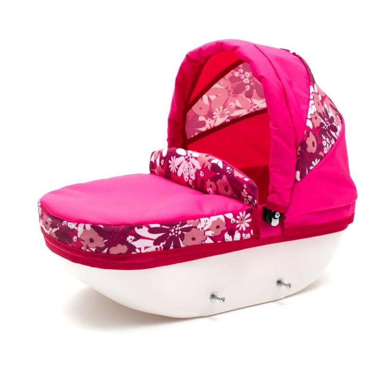 Detský kočík pre bábiky New Baby COMFORT ružový kvety