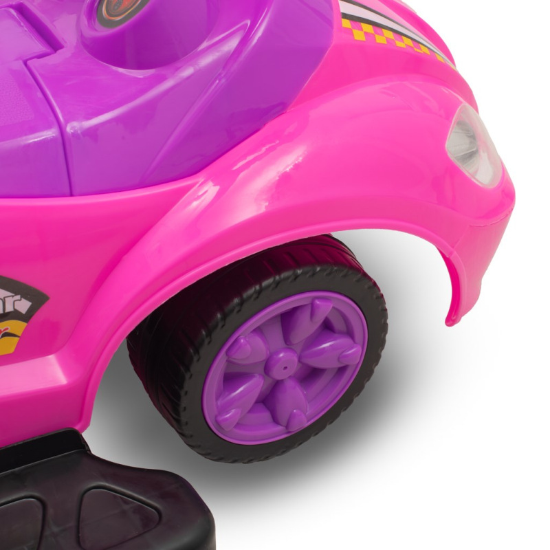 Detské odrážadlo s vodiacou tyčou 3v1 Baby Mix Mega Car ružové 5
