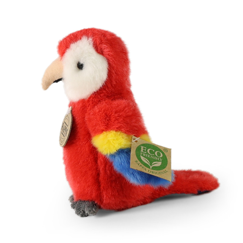 Plyšový vták papagáj červený 1