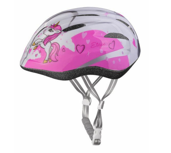 Rebel detská cyklistická prilba biela-ružová 1