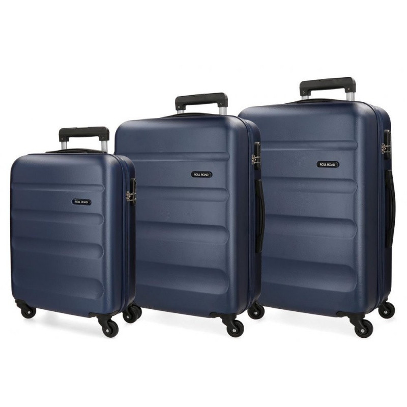 ROLL ROAD Flex Navy Blue, Sada ABS cestovných kufrov, 55-65-75cm, 5849462