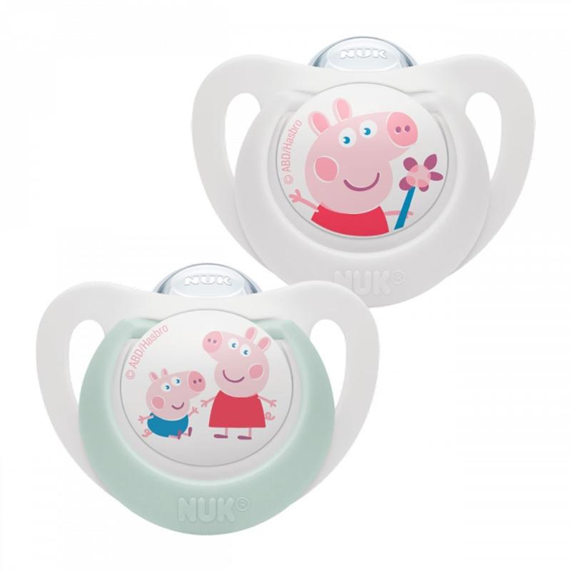 Cumlík NUK Star Peppa Pig 0-6m 2 ks 0-6 m