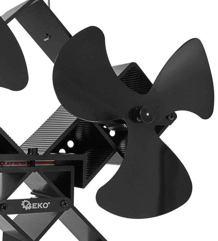 Ventilátor ku krbu bez magnetu, dvojitý, GEKO 3