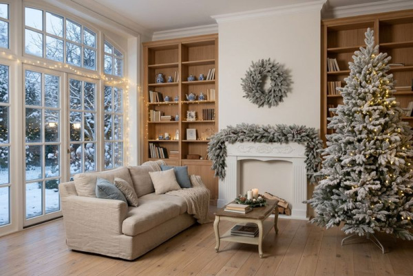 Stromček MagicHome Vianoce Frosty, zasnežený, 3D+2D, extra hustý, 150 cm 1