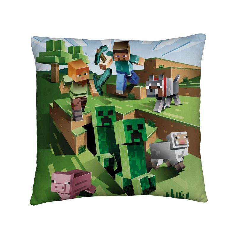 Obojstranný dekoračný vankúšik 40/40cm Halantex Minecraft, MNC142C