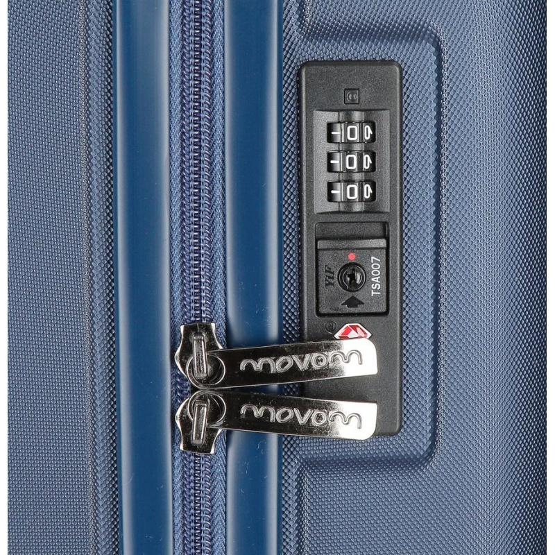 JOUMMA BAGS MOVOM Wood Navy Blue, Škrupinový cestovný kufor, 55x40x20cm, 38L, 5319164