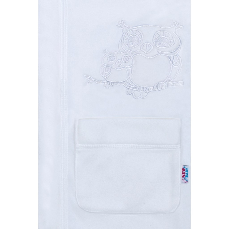 Detský župan New Baby Sovičky biely 110 (4-5r) 2