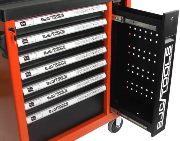 Dielenský vozík na náradie so 7 zásuvkami, vybavená náradím, 298-dielna, BJC 4