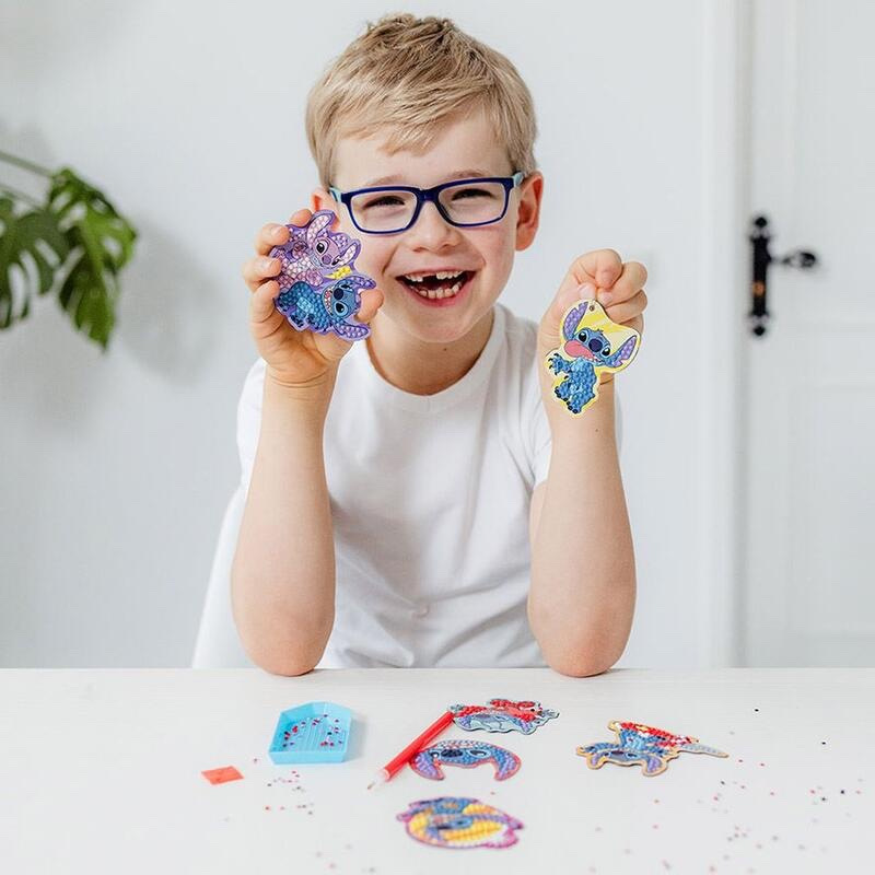 Stitch Diamantové maľovanie magnetky 1