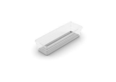 Organizér Curver® SISTEMO 3, priesvitný/sivý, 7.5x22.5x5 cm, do zásuvky