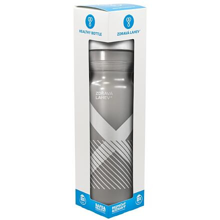 Sport XO zdravá fľaška 1000 ml strieborná 1