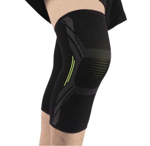KN02 bandáž na koleno čierna-zelená 2