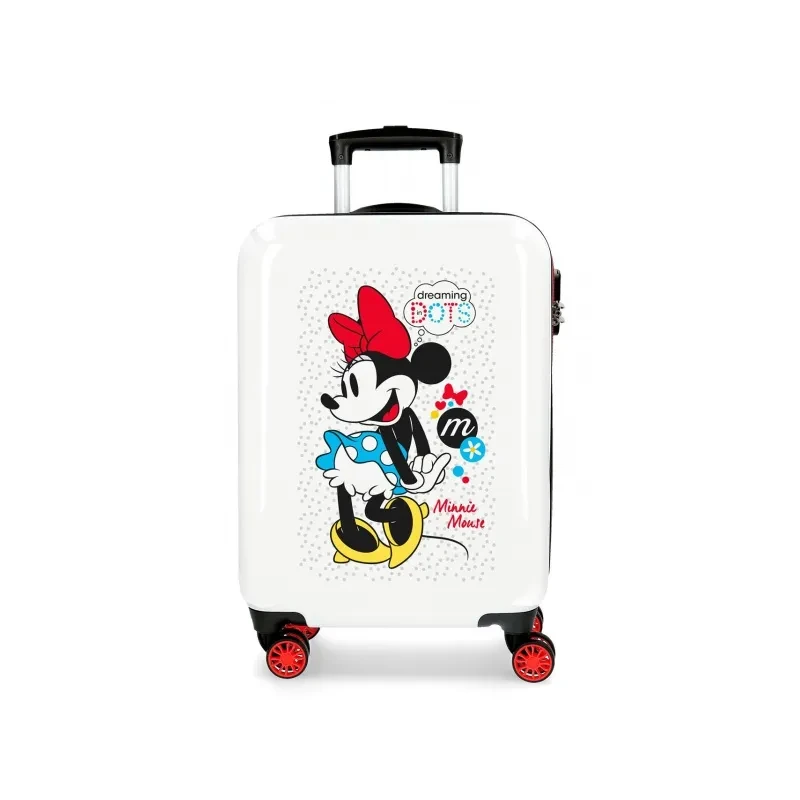 Luxusný detský ABS cestovný kufor MINNIE MOUSE Dots, 55x38x20cm, 34L, 4681765