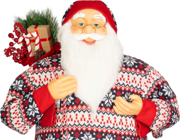 Dekorácia MagicHome Vianoce, Santa, so svetrom, 120 cm 1