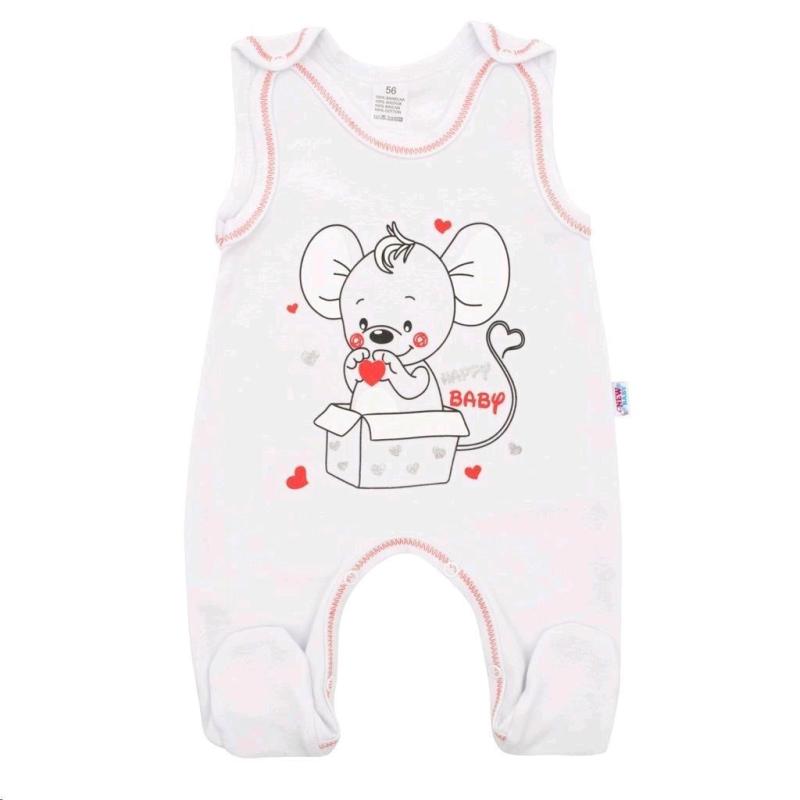 Dojčenská súpravička New Baby Mouse biela 86 (12-18m)