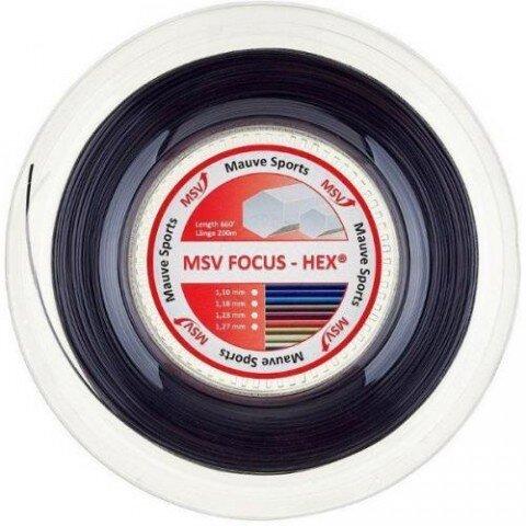 MSV Focus HEX tenisový výplet 200 m čierna, 1,27mm
