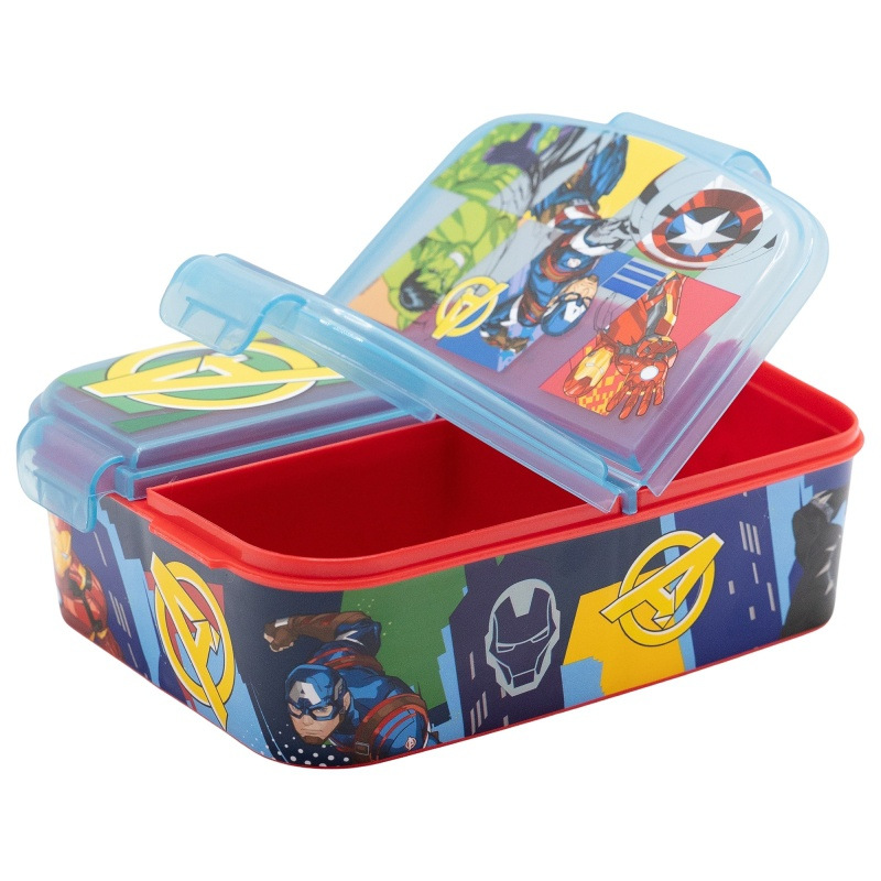 Delený plastový box na desiatu Avengers Seven Wonders, 80120