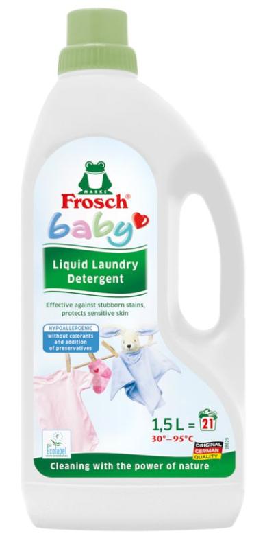 Prostriedok Frosch Baby, prací, hypoalergénny, na dojčenskú bielizeň, 1500 ml