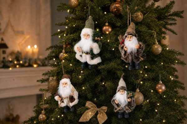 Dekorácia, Santa, 13 cm, mix dizajnov 3
