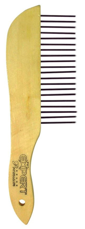 Hrebeň pudel PET EXPERT, pre psa, drevená rukoväť, 22,5x6 cm