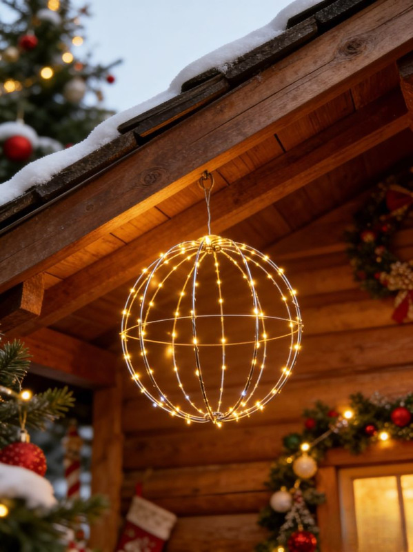 Dekorácia MagicHome Vianoce, guľa, 144xLED, teplá biela, 40 cm 2