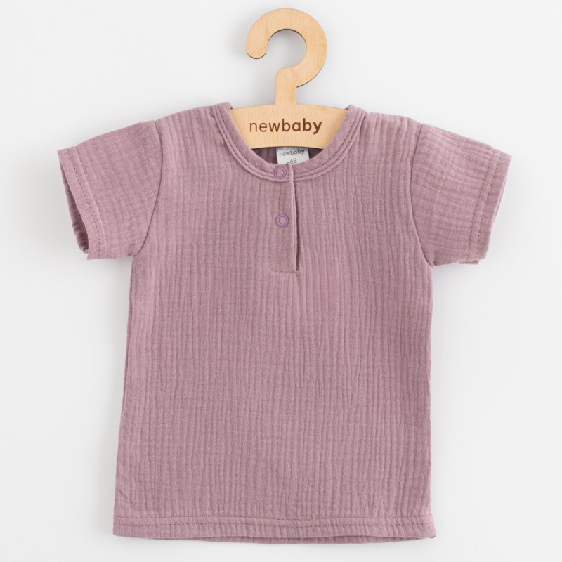 Kojenecká mušelínová súprava tričko a nohavice New Baby lavender 86 (12-18m) 2