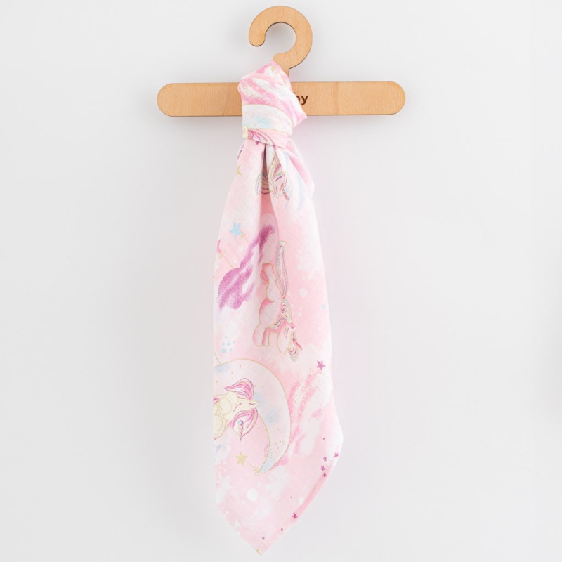 Bavlnené plienky s potlačou New Baby 70x80 cm 3 ks DIEVČA 1