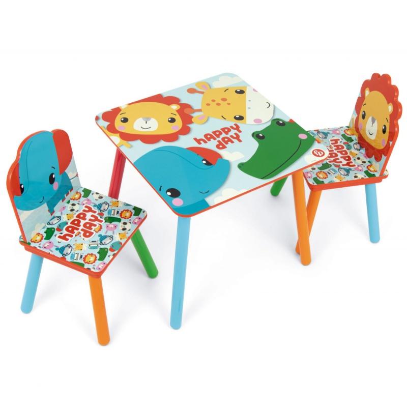 ARDITEX Detský drevený stolík + stoličky FISHER PRICE, FP10298 1