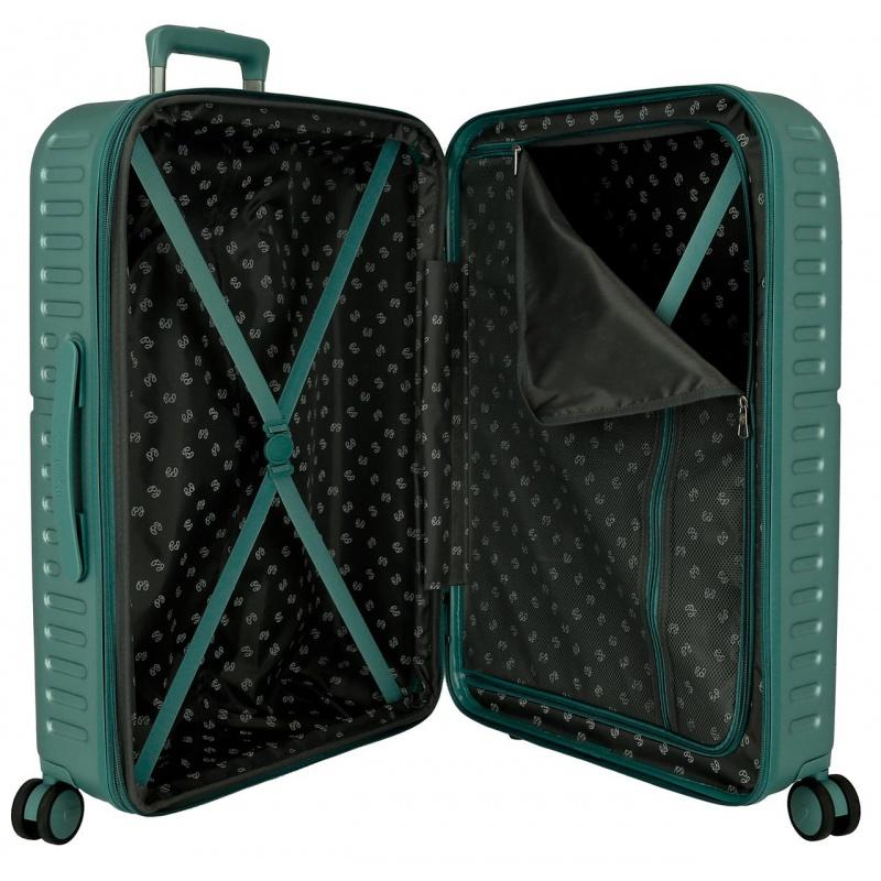 PEPE JEANS Highlight Verde, Sada luxusných ABS cestovných kufrov 70cm/55cm, 768952B 4