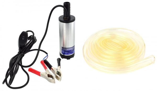 Čerpadlo na palivo, 40W, 12V, 15 l/min, priemer čerpadla 37 mm, hadica 3 m, GEKO