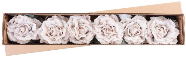 Kvet MagicHome, pivónia s listom, sivá, stonka, veľkosť kvetu: 12 cm, dĺžka kvetu: 23 cm, bal. 6 ks 1