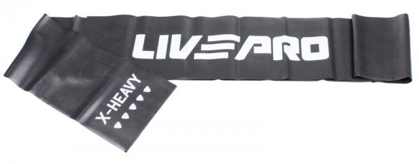 LivePro Resistance LP8413 posilovacia guma 200 x 15 cm čierna