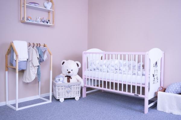 Detská postieľka New Baby ELSA štandard Zebra bielo-ružová