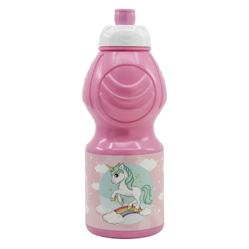 STOR Plastová fľaša na pitie UNICORN, 400ml, 08040