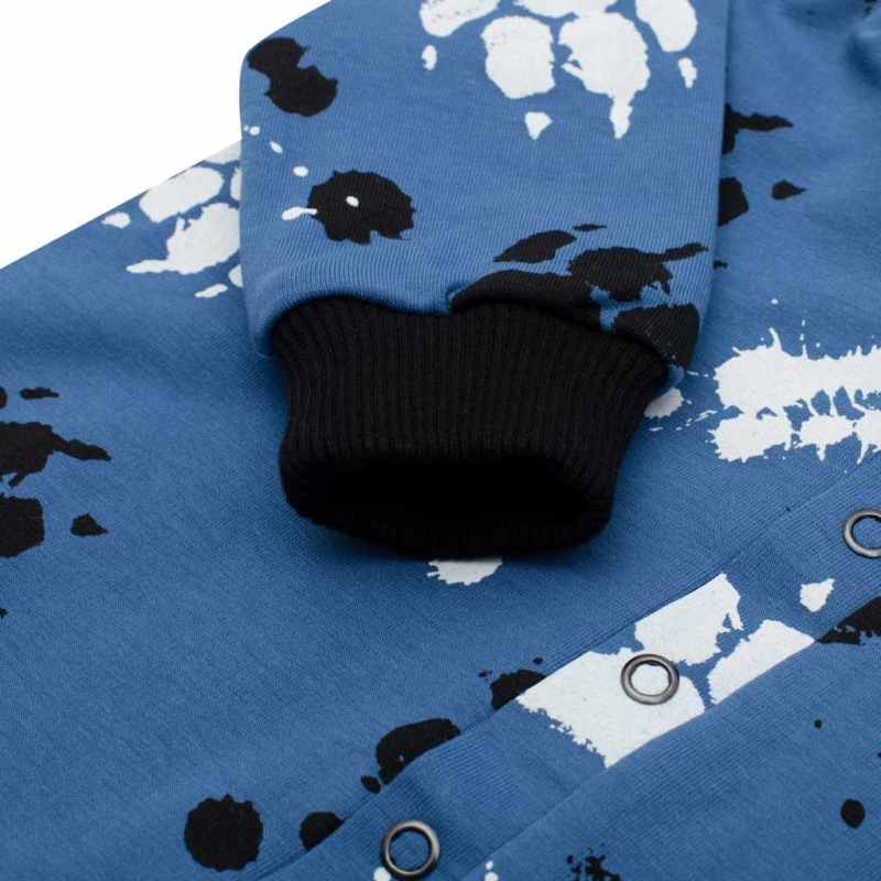 Dojčenský bavlnený overal s kapucňou a uškami New Baby labka modrý 86 (12-18m) 2