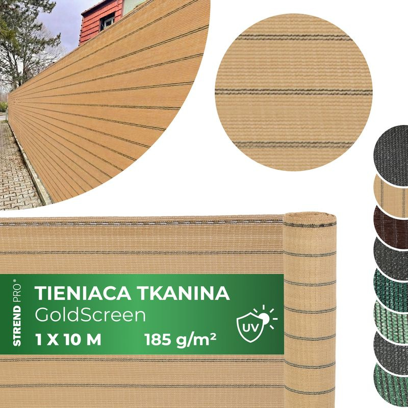 Tkanina tieniaca GoldScreen WE 1x10 m, UV, 185 g/m2, béžová 1