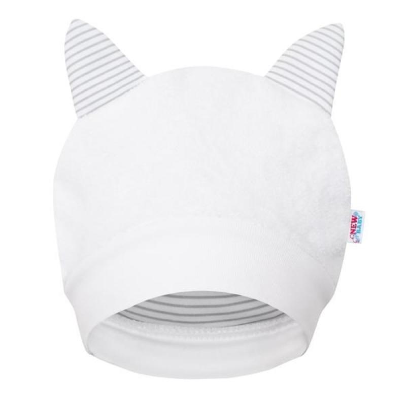 Luxusná detská zimná čiapočka s uškami New Baby Snowy collection 56 (0-3m)