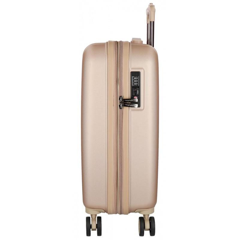 MOVOM Wood Champagne, Sada luxusných ABS cestovných kufrov, 75cm/65cm/55cm, 5318465