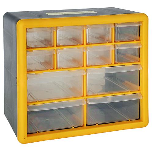 Organizér na stenu Strend Pro SBx3045-B, 12 zásuviek, 26.5x16x23.5 cm, max. 12 kg