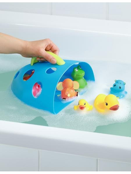 Plastový box na hračky do vane Akuku sivý 3