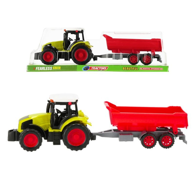 Traktor s vyklápacím prívesom