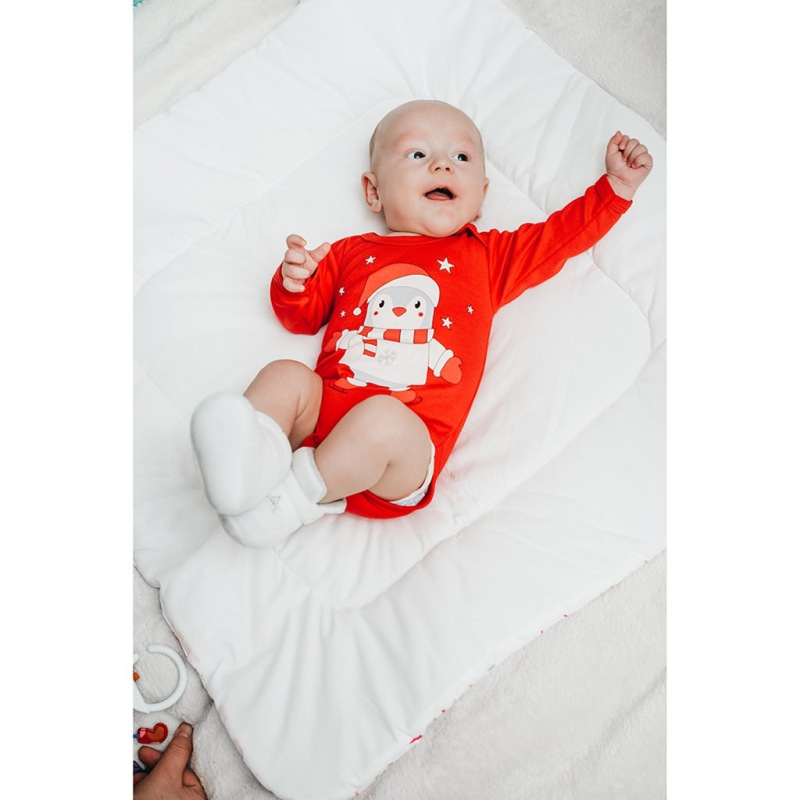 Dojčenské body s dlhým rukávom New Baby Winter Penguin 80 (9-12m) 2