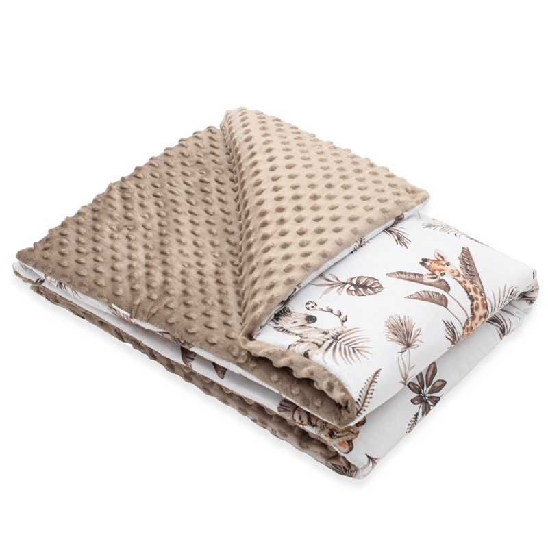 Detská deka z Minky s výplňou New Baby Safari 80x100 cm