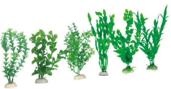 Akváriová rastlina TATRAPET, umelá dekorácia, so záťažou,15-20cm, mix dizajnov