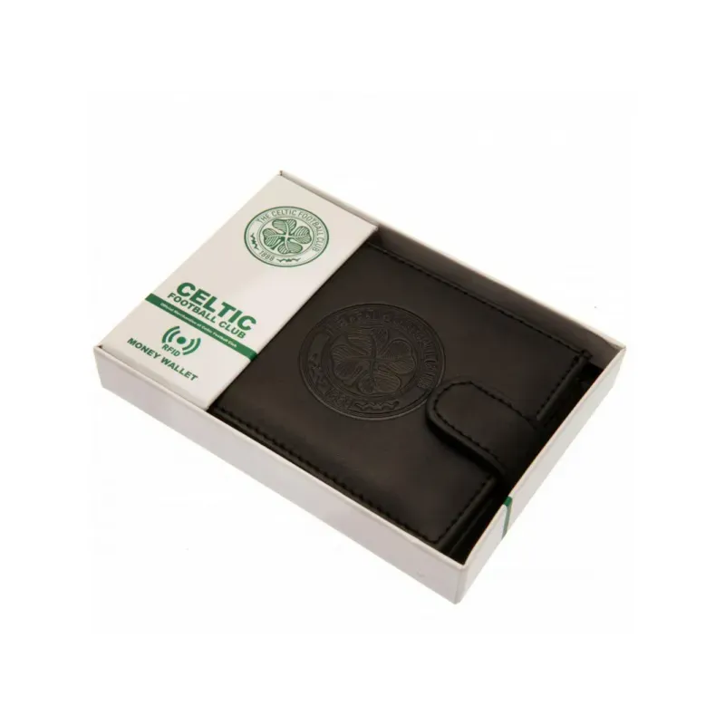 FOREVER COLLECTIBLES Pánska kožená bezpečnostná peňaženka CELTIC F.C. RFID